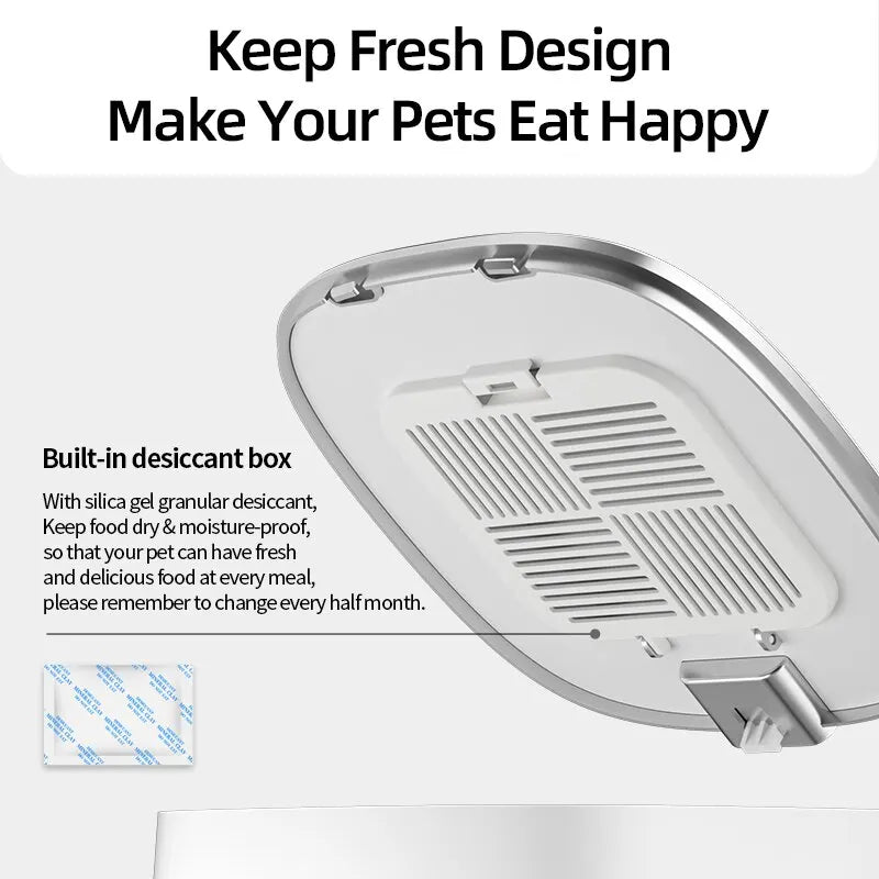 Mangeoire Automatique Intelligente ROJECO – Distributeur Connecté WiFi pour Chiens et Chats